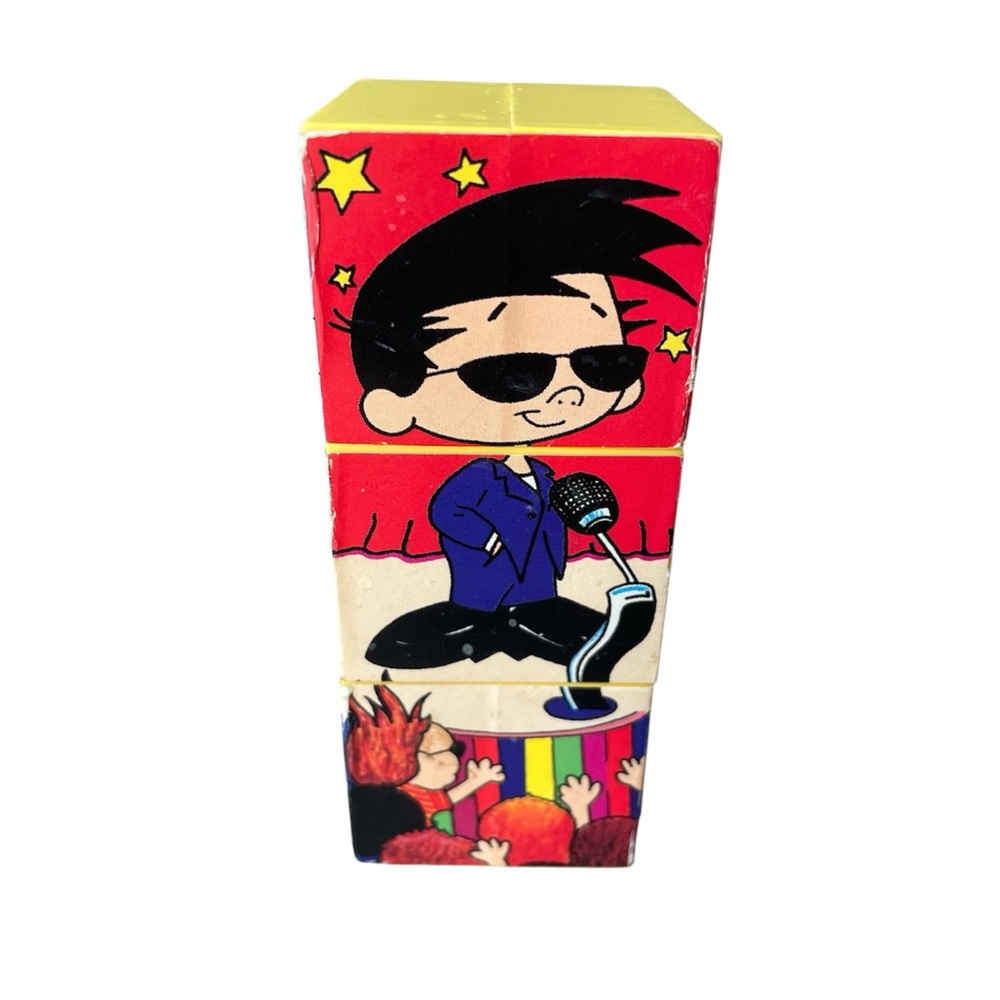 1995 Dairy Queen Bobby's World Bobby Rotating Block Toy 4 in Tall Fox Kids RARE